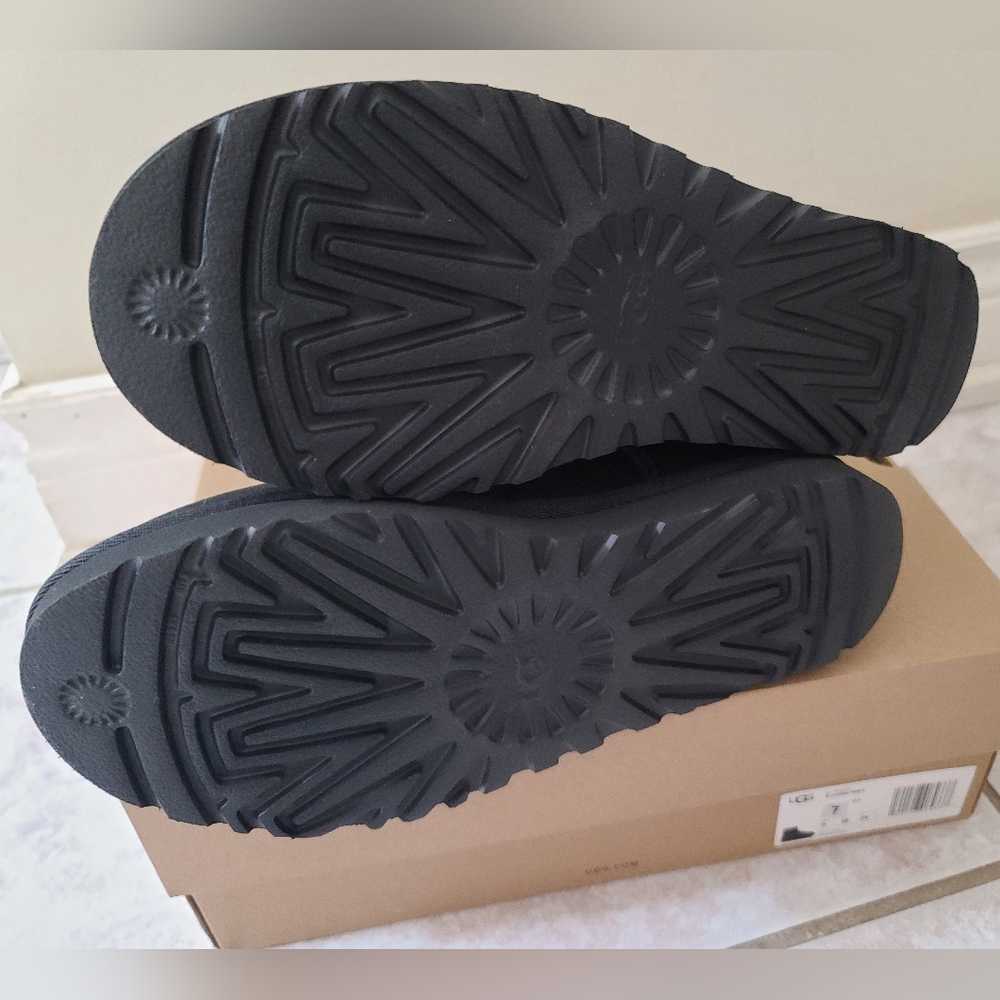 UGG Women's Classic Mini II Black Boots 7 - Picture 5 of 8